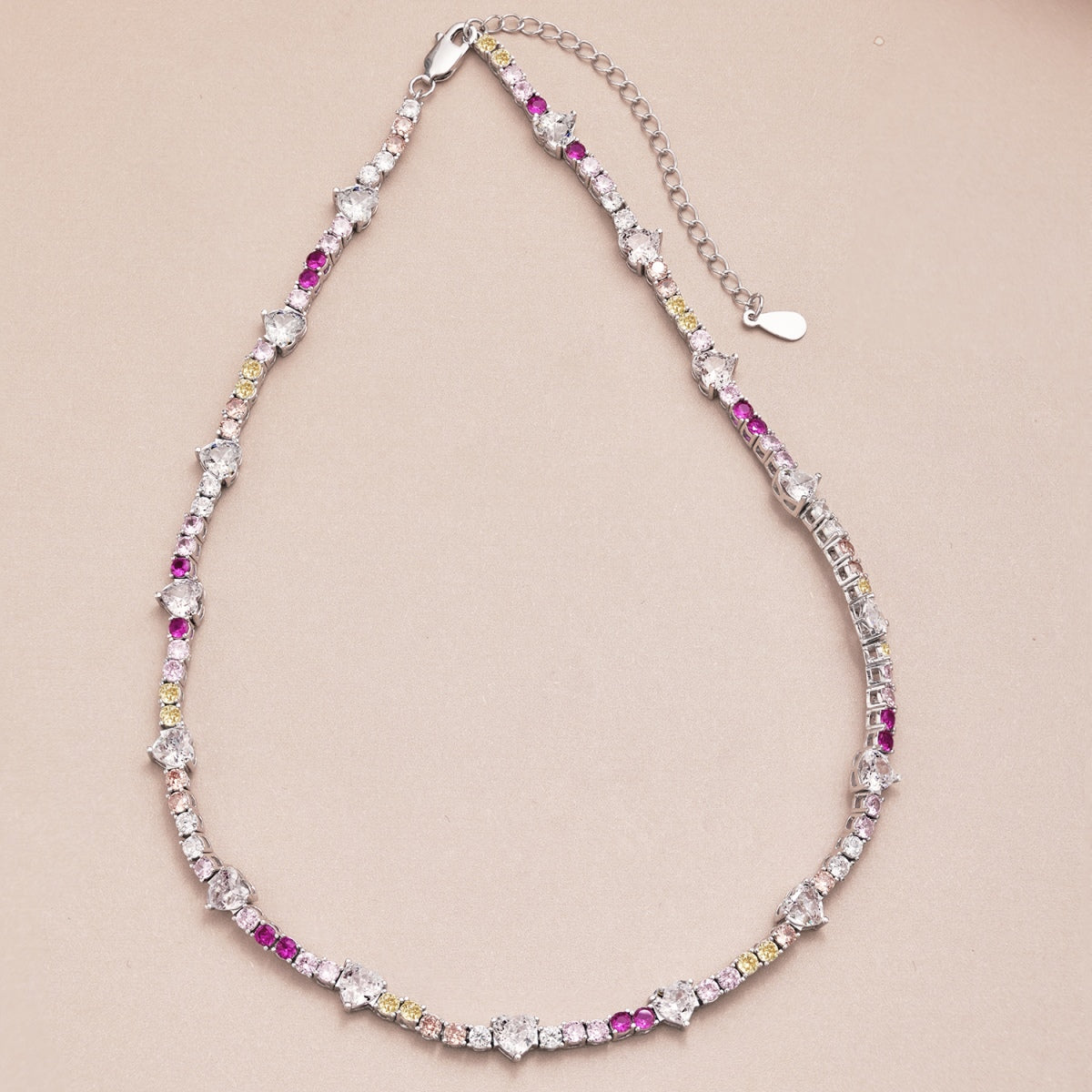 [Aurelle Style]Delicate Colorful Rainbow Tennis Chain