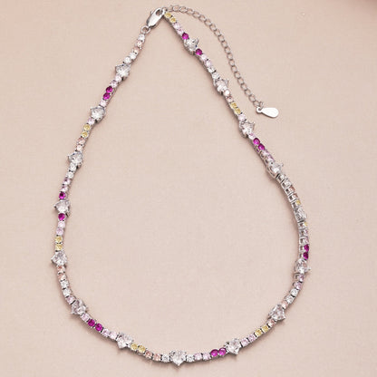 [Aurelle Style]Delicate Colorful Rainbow Tennis Chain