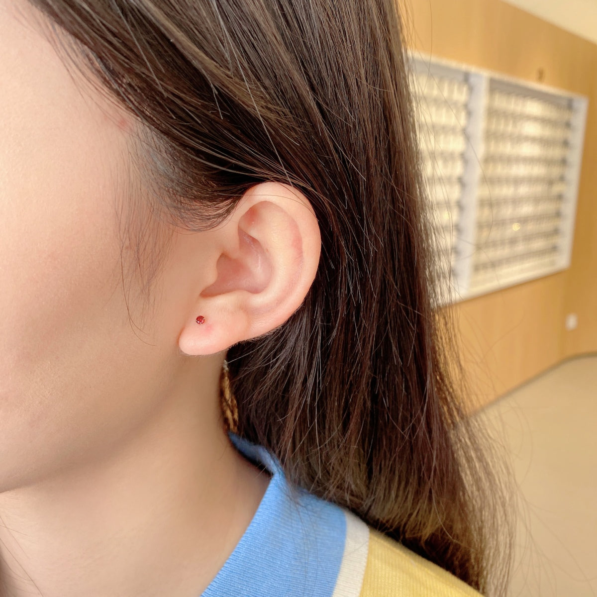 [Aurelle Style]Delicate Solitaire Earrings