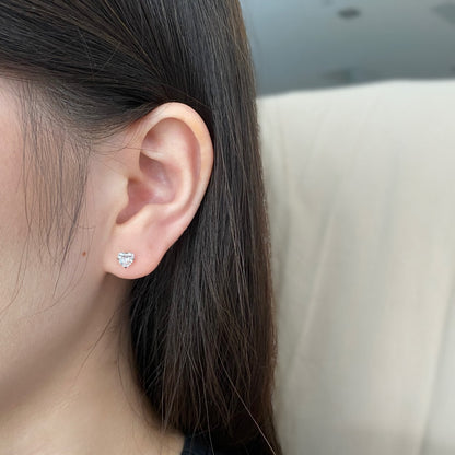 [Aurelle Style]Sparkling Heart Shaped Simple Earrings