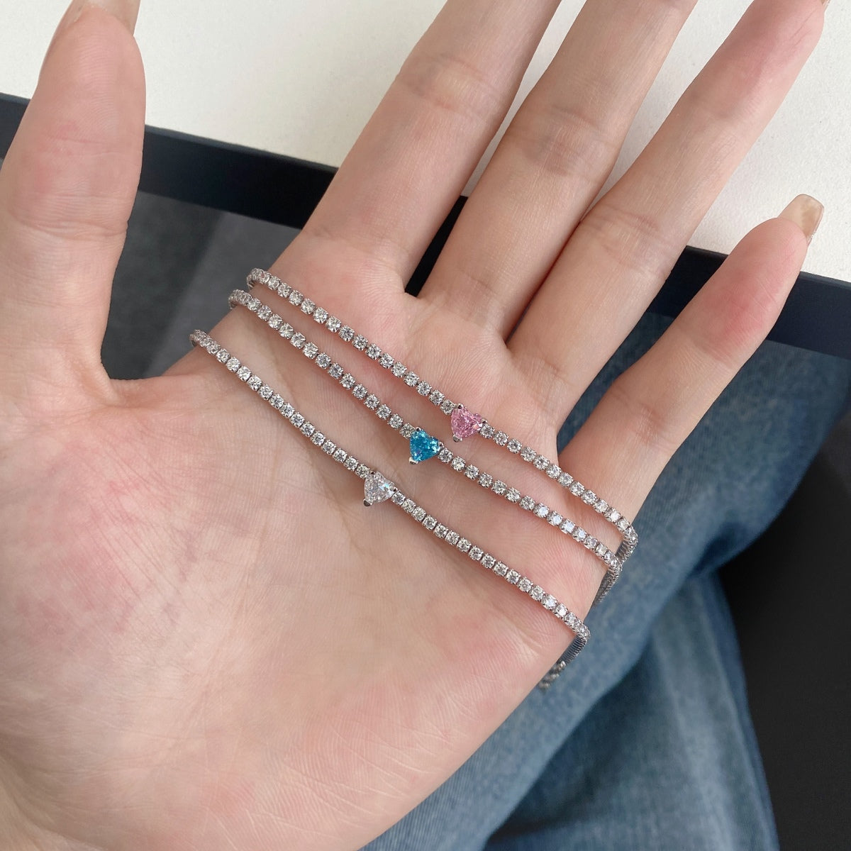 [Aurelle Style]0.5 Carat Elegant Romantic Heart Shape Lover Bracelet
