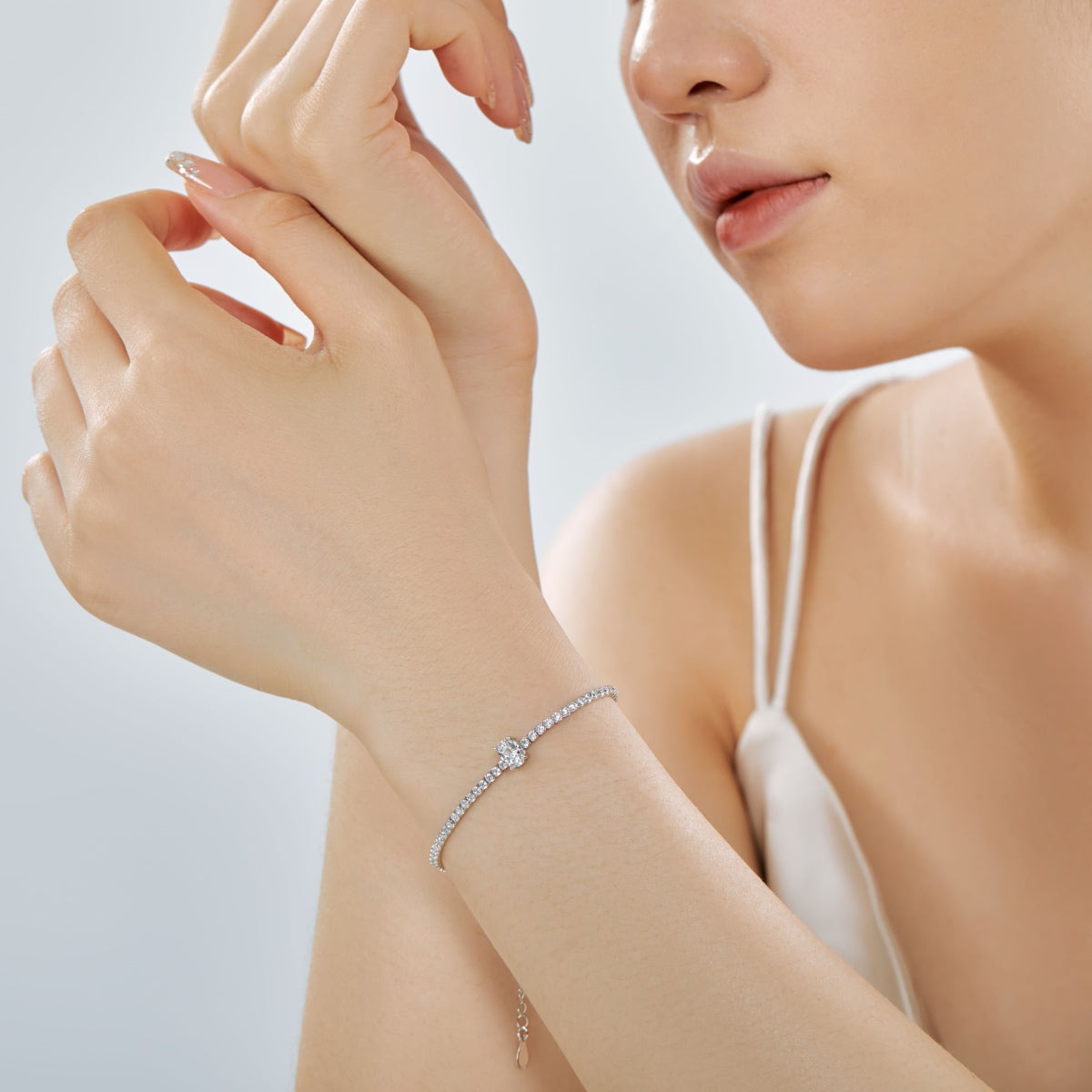 [Aurelle Style]0.75 Carat Exquisite Oval Cut Daily Bracelet