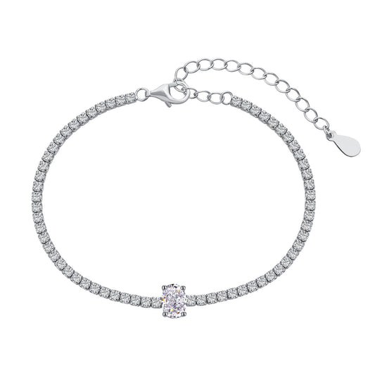 [Aurelle Style]0.75 Carat Exquisite Oval Cut Daily Bracelet