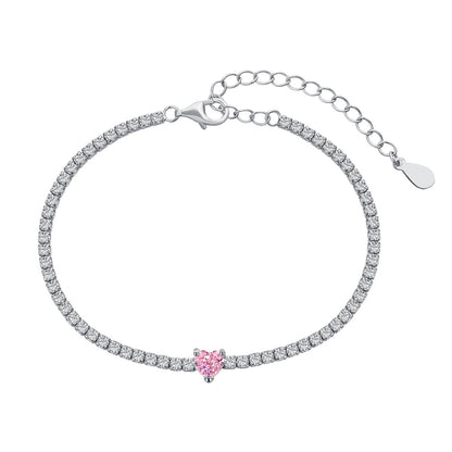 [Aurelle Style]0.5 Carat Elegant Romantic Heart Shape Lover Bracelet