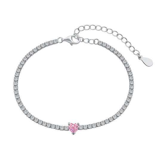 [Aurelle Style]0.5 Carat Elegant Romantic Heart Shape Lover Bracelet