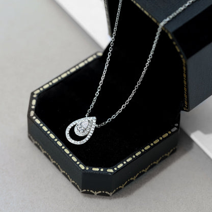 [Aurelle Style]Sparkling Pear Cut Necklace
