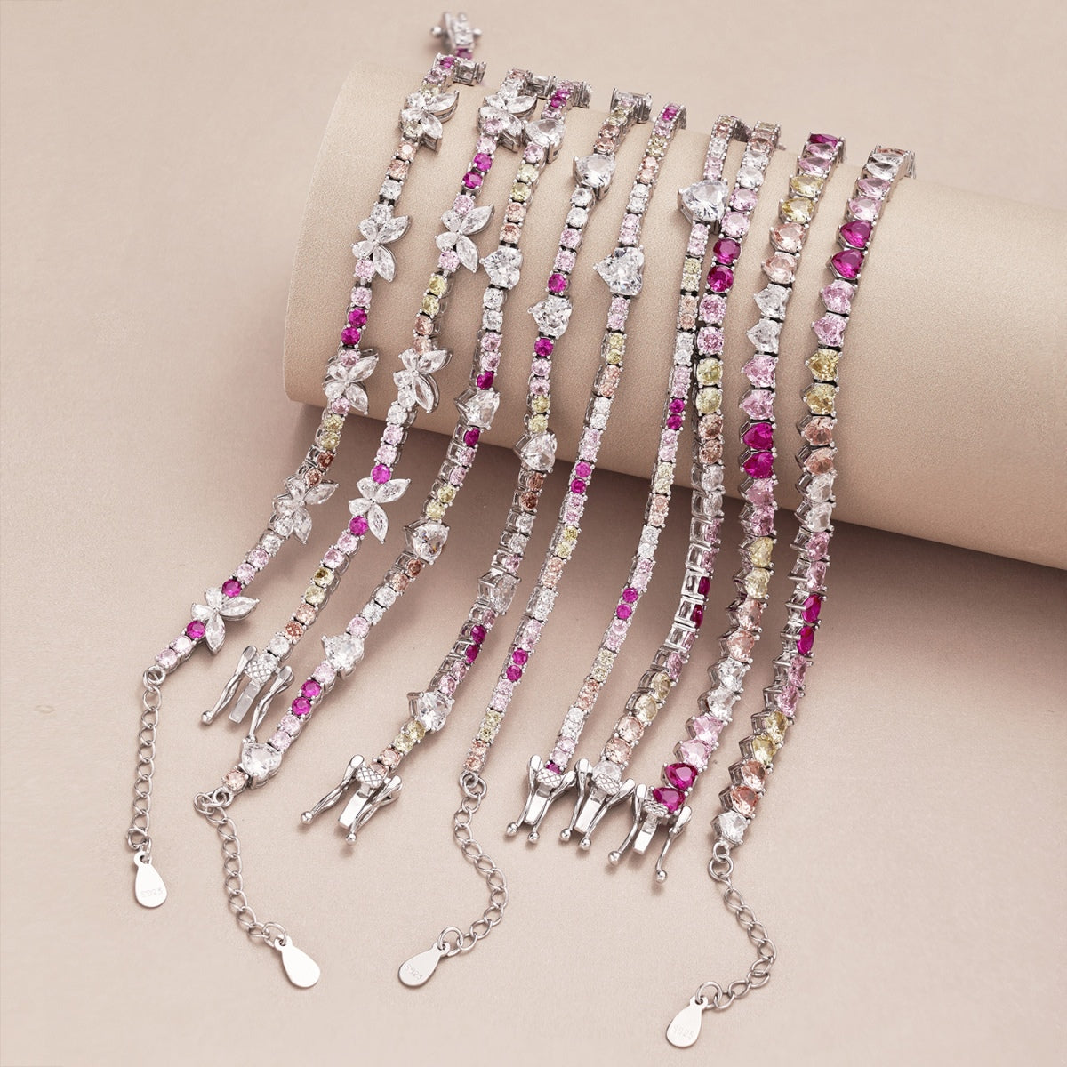 [Aurelle Style]Romantic Heart Shape Round Cut Lover Bracelet