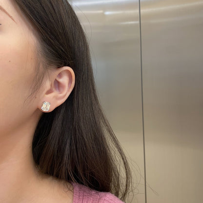 [Aurelle Style]Dazzling Square Shape Earrings