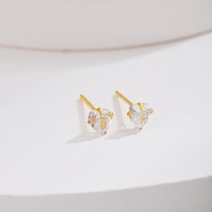[Aurelle Style]Sparkling Heart Shaped Simple Earrings