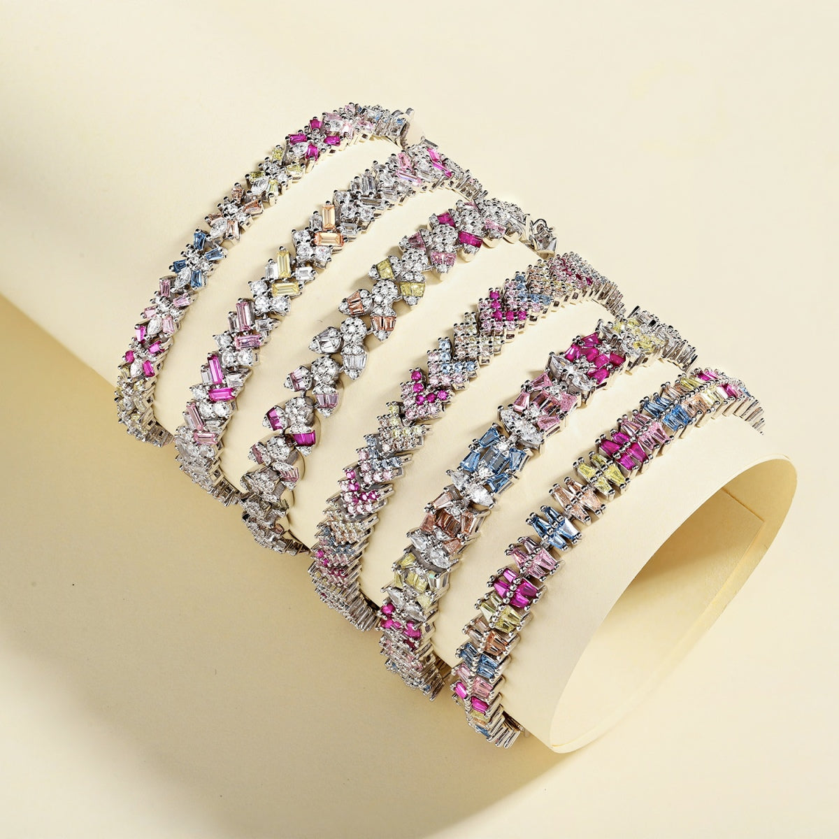 [Aurelle Style]Delicate Colorful Multi Cut Party Bracelet