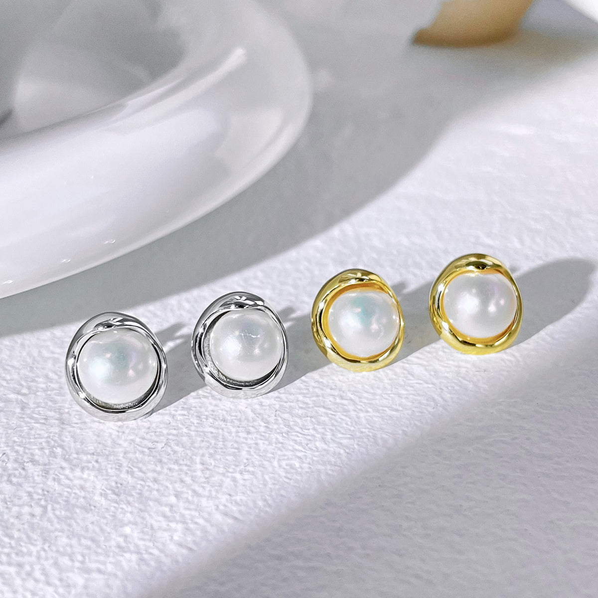 [Aurelle Style]Dainty Bread Pearl Earrings