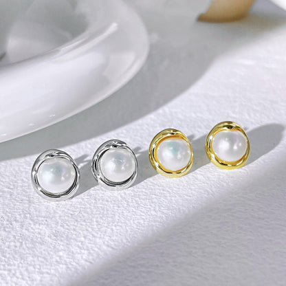 [Aurelle Style]Dainty Bread Pearl Earrings