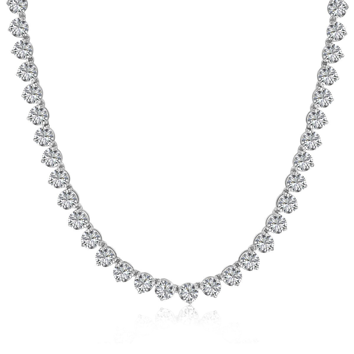 [Aurelle Style]Ornate Heart Cut Tennis Necklace