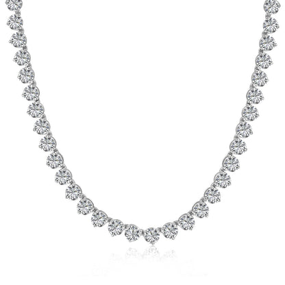 [Aurelle Style]Ornate Heart Cut Tennis Necklace
