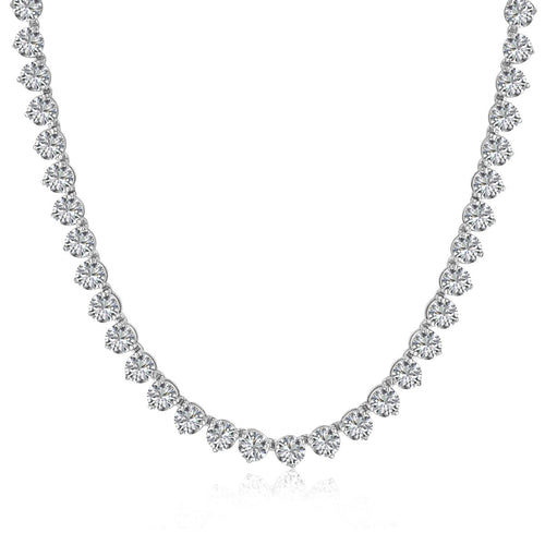 [Aurelle Style]Ornate Heart Cut Tennis Necklace