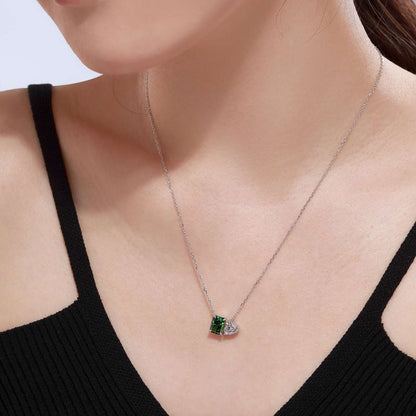 [Aurelle Style]Dazzling Square & Heart Shape Necklace