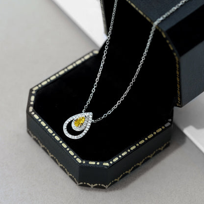 [Aurelle Style]Sparkling Pear Cut Necklace