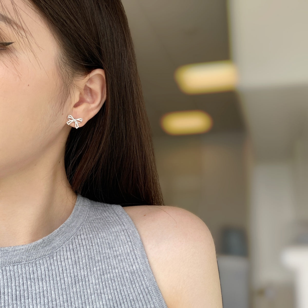[Aurelle Style]Dainty Bow Shape Earrings