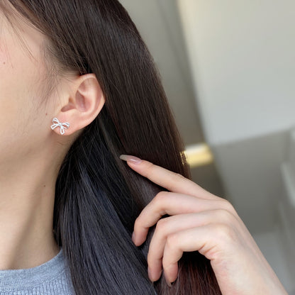 [Aurelle Style]Dainty Bow Shape Earrings