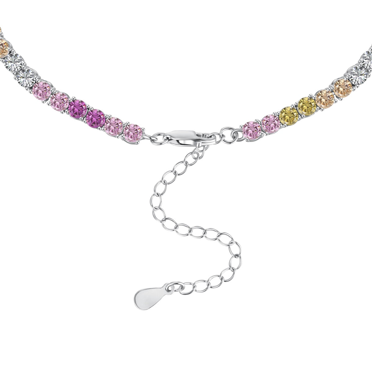 [Aurelle Style]Delicate Colorful Tennis Necklace