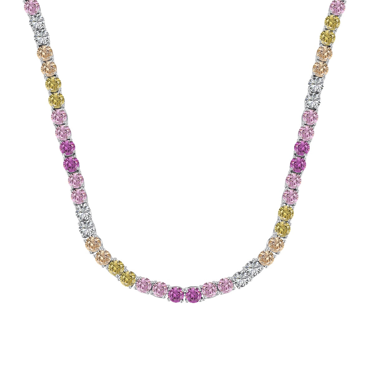 [Aurelle Style]Delicate Colorful Tennis Necklace