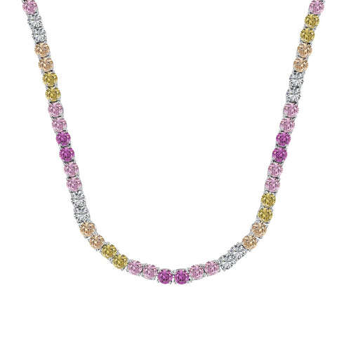 [Aurelle Style]Delicate Colorful Tennis Necklace