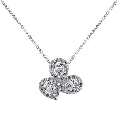 [Aurelle Style]Elegant Flower Shape Pear Cut Necklace