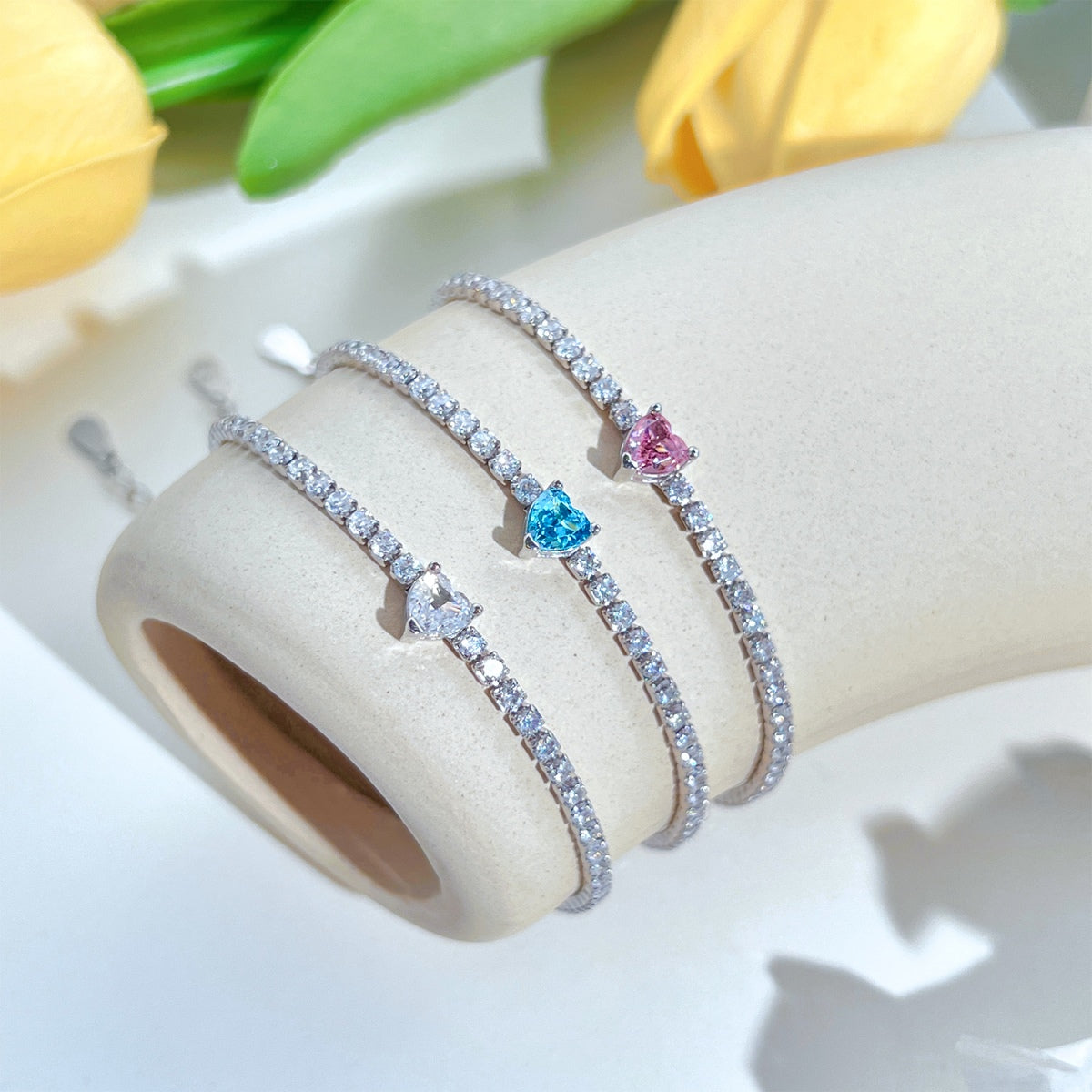 [Aurelle Style]0.5 Carat Elegant Romantic Heart Shape Lover Bracelet