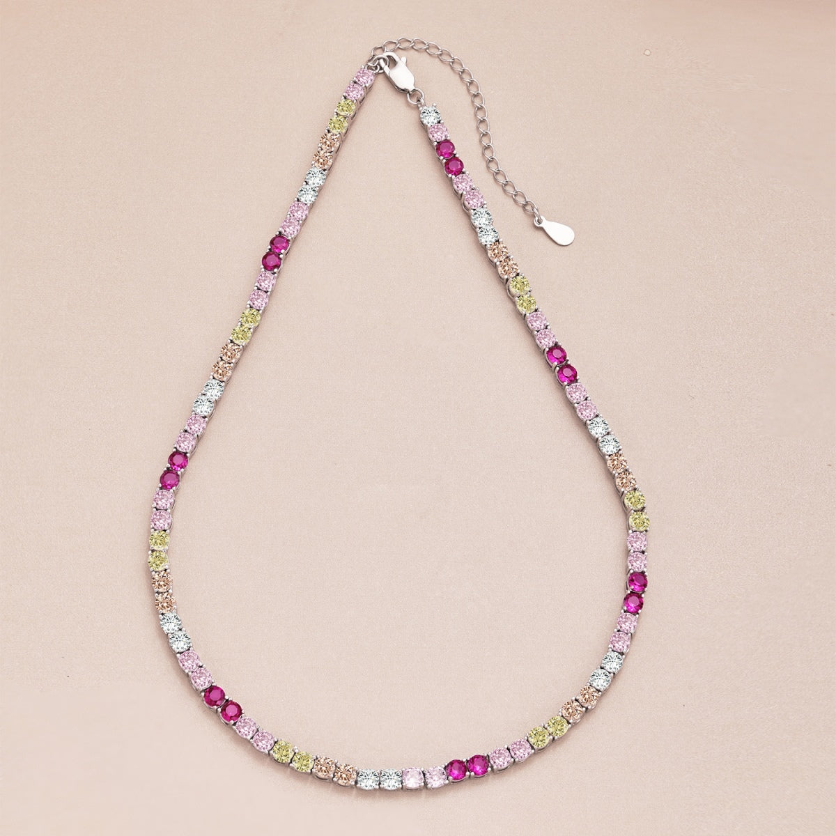 [Aurelle Style]Delicate Colorful Tennis Necklace