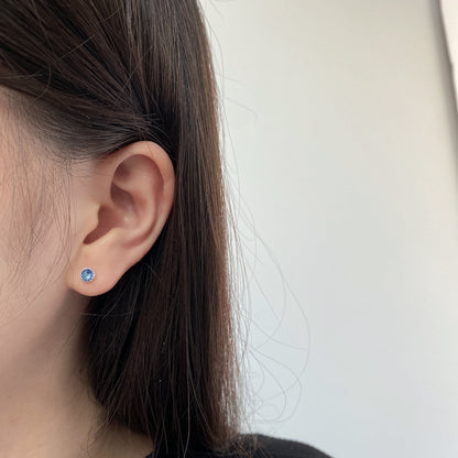 [Aurelle Style]Sparkling Colorful Round Shape Earrings