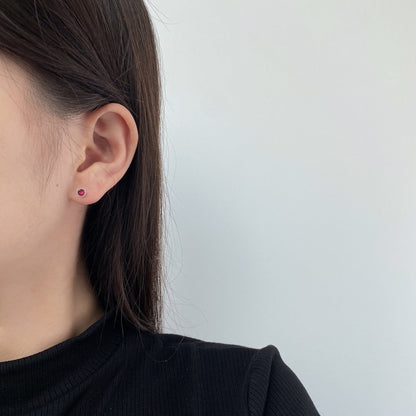 [Aurelle Style]Sparkling Colorful Round Shape Earrings