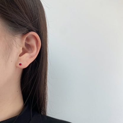 [Aurelle Style]Sparkling Colorful Round Shape Earrings