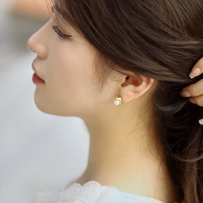 [Aurelle Style]Dainty Bread Pearl Earrings