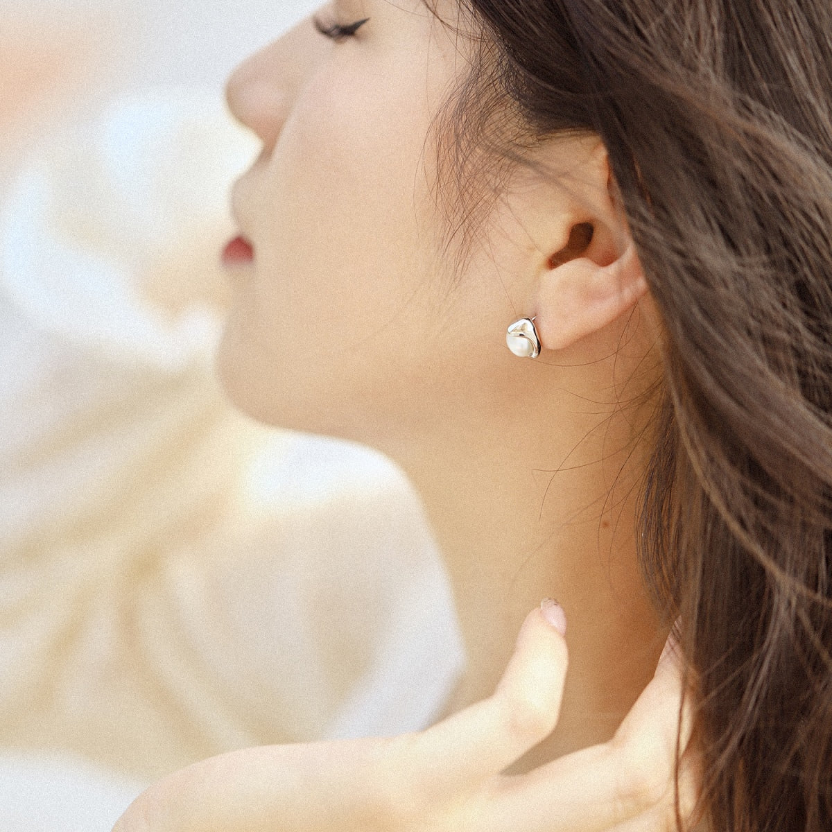 [Aurelle Style]Dainty Bread Pearl Earrings