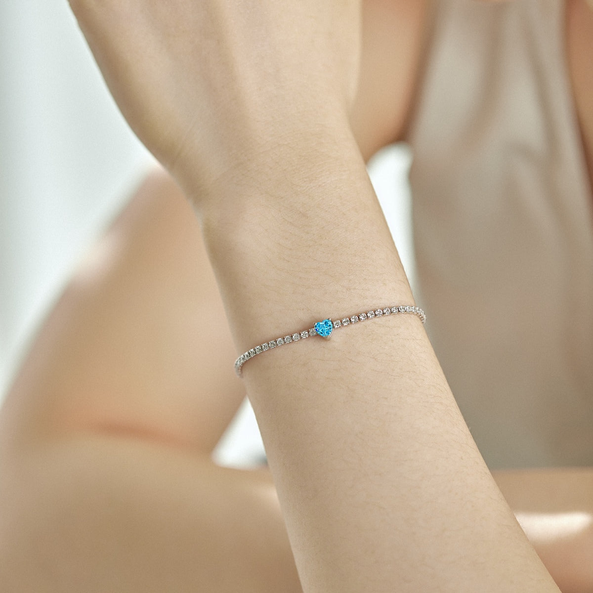 [Aurelle Style]0.5 Carat Elegant Romantic Heart Shape Lover Bracelet