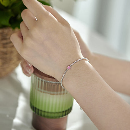 [Aurelle Style]0.5 Carat Elegant Romantic Heart Shape Lover Bracelet