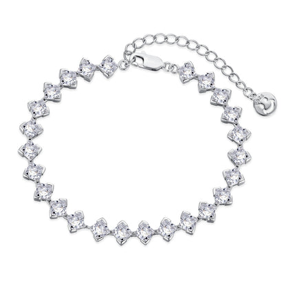 [Aurelle Style]0.5 Carat Ornate Princess Cut Daily Bracelet