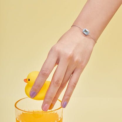 [Aurelle Style]2.0 Carat Sparkling Colorful Emerald Cut Daily Bracelet