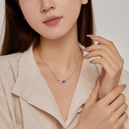 [Aurelle Style]Dainty Colorful Heart Necklace