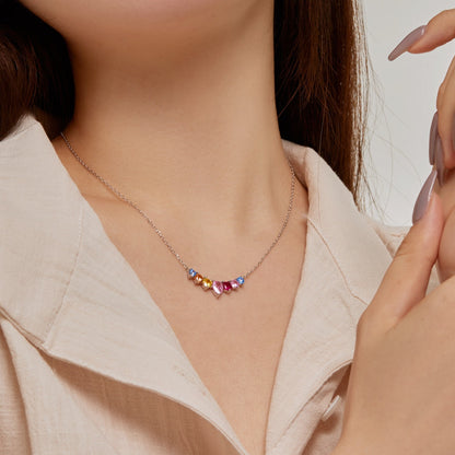 [Aurelle Style]Dainty Colorful Heart Necklace