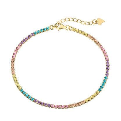 [Aurelle Style]Dazzling Colorful Round Cut Daily Bracelet