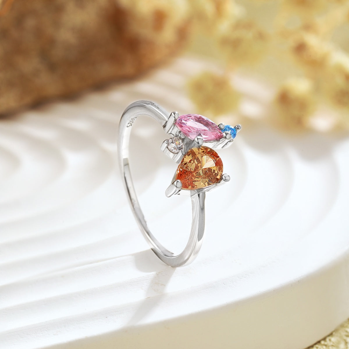 [Aurelle Style]Radiant Colorful Multi Cut Daily Ring
