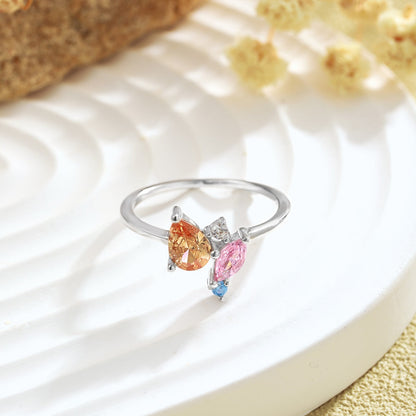 [Aurelle Style]Radiant Colorful Multi Cut Daily Ring