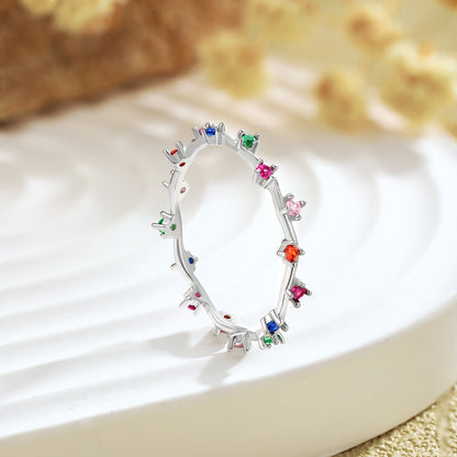 [Aurelle Style]Radiant Colorful Round Cut Daily Ring