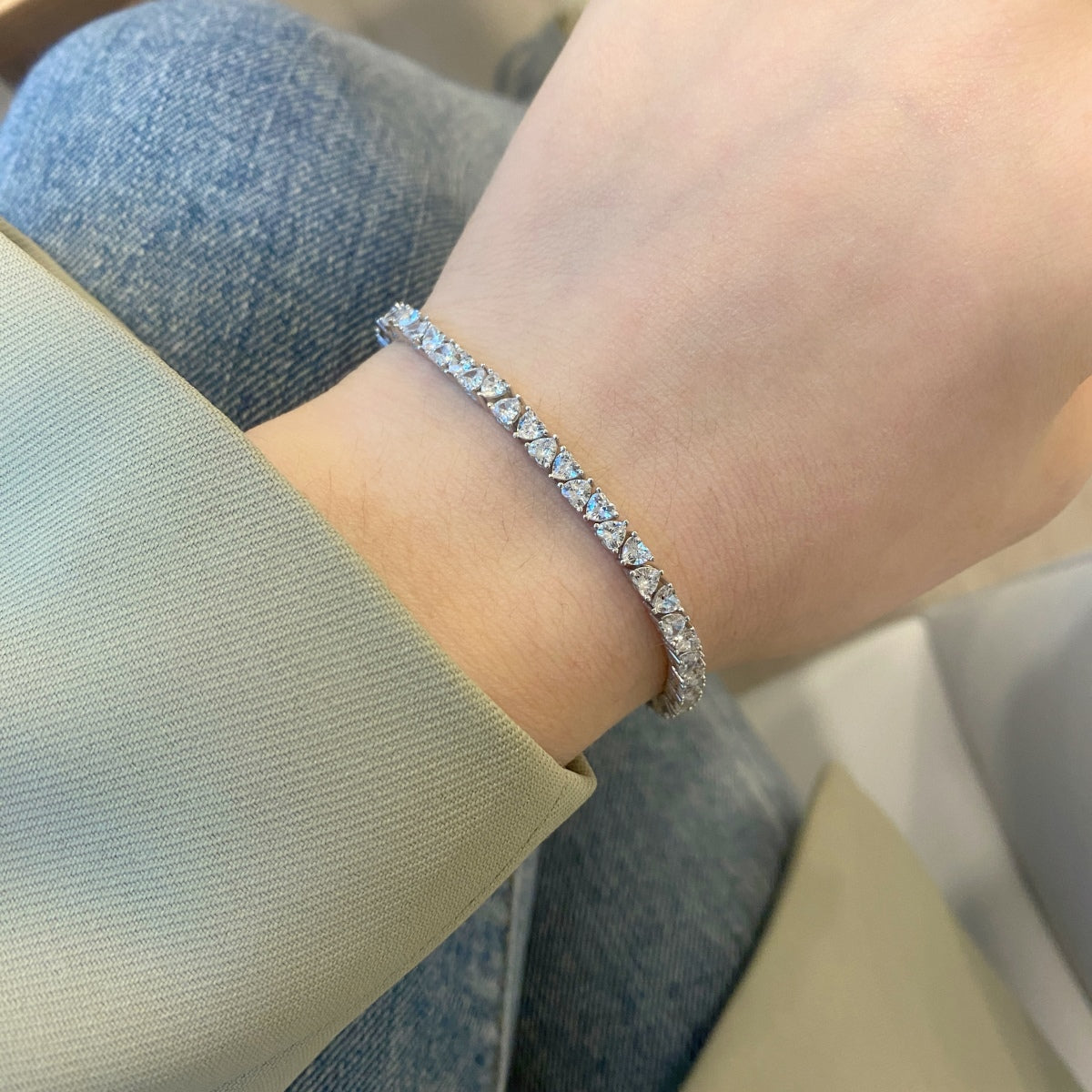 [Aurelle Style]Dazzling Romantic Heart Shape Lover Bracelet