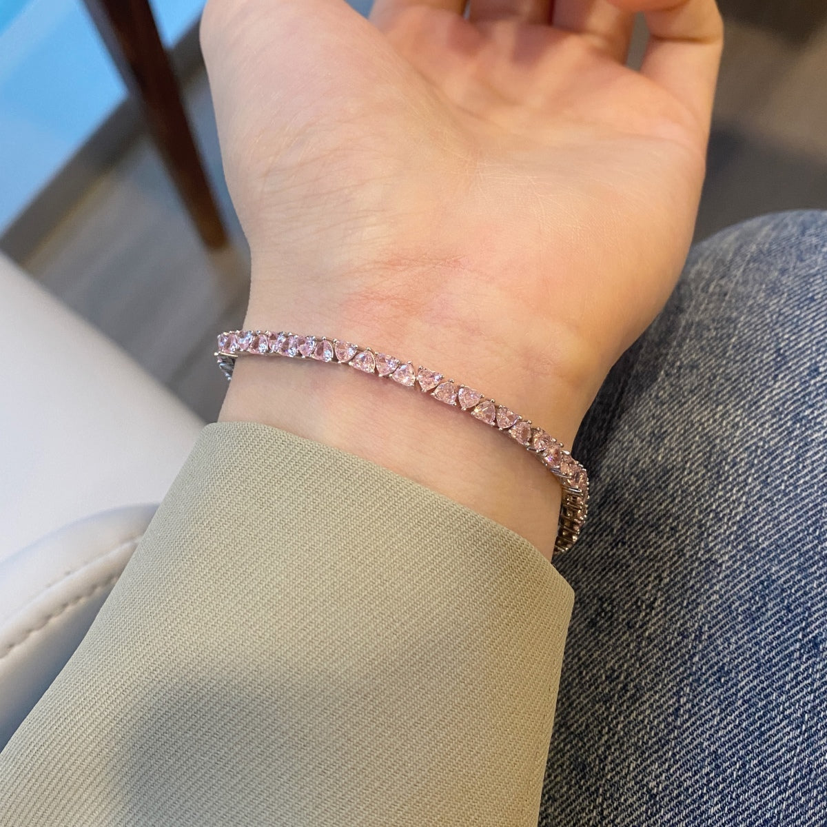[Aurelle Style]Dazzling Romantic Heart Shape Lover Bracelet