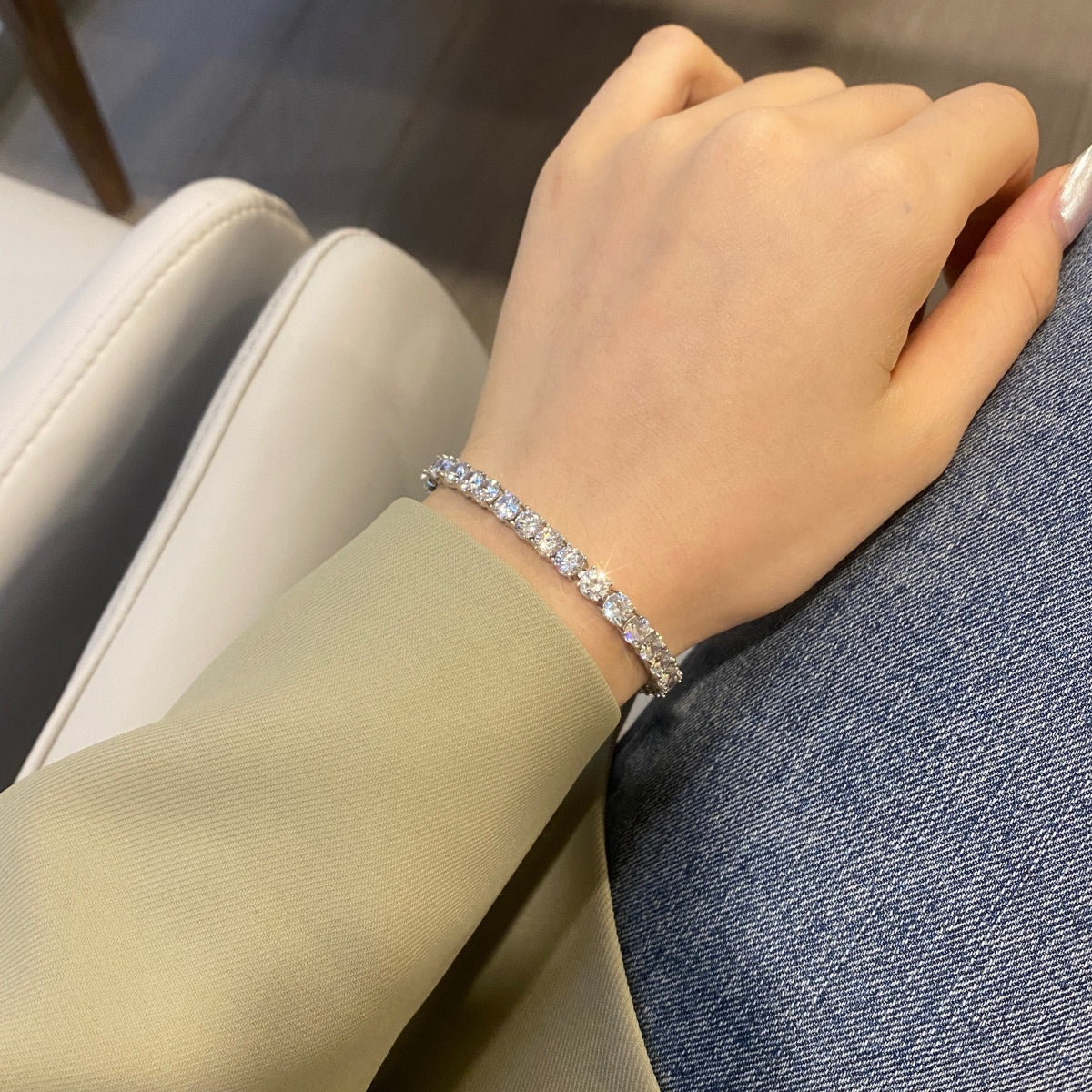 [Aurelle Style]Ornate Sparkling Round Cut Wedding Bracelet