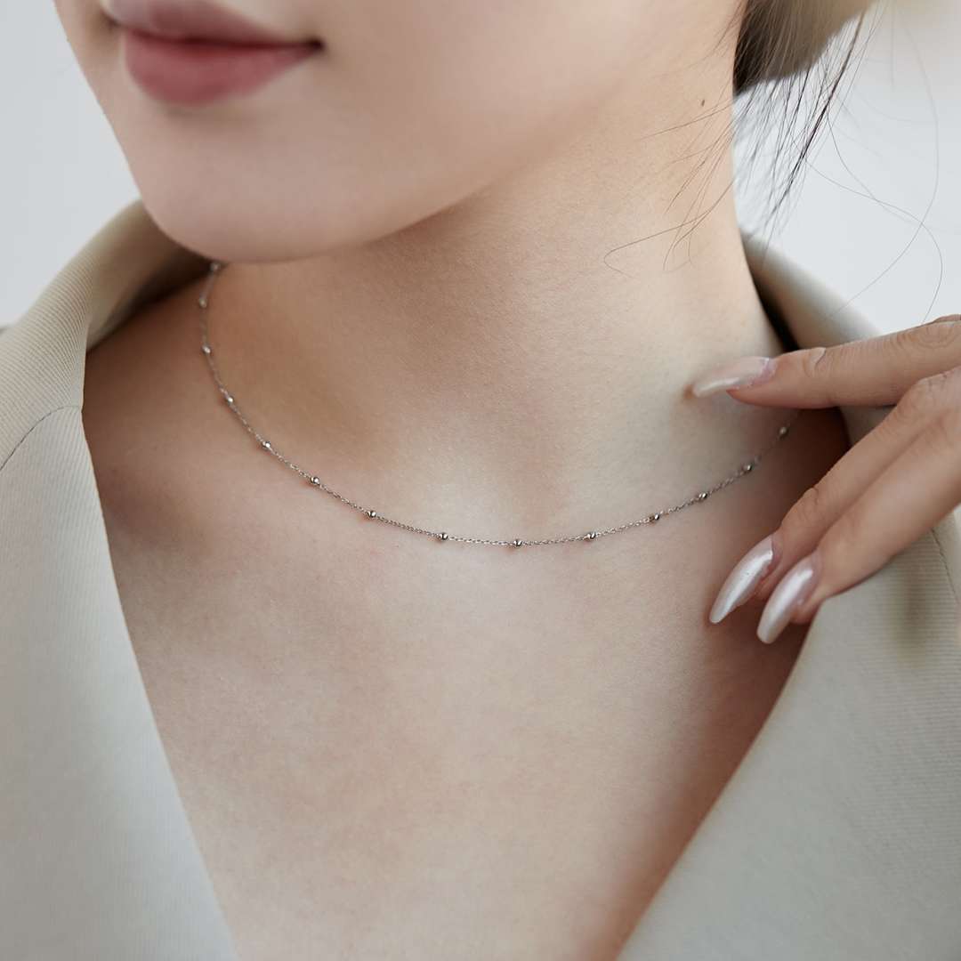 [Aurelle Style]Small Bead Clavicle Chain Simple Necklace