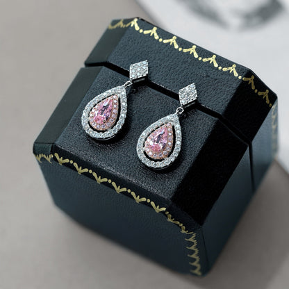 [Aurelle Style]Ornate Delicate Water Drop Shape Banquet Earrings