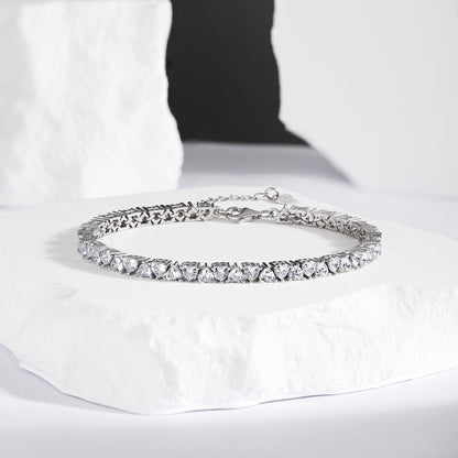 [Aurelle Style]Dazzling Romantic Heart Shape Lover Bracelet